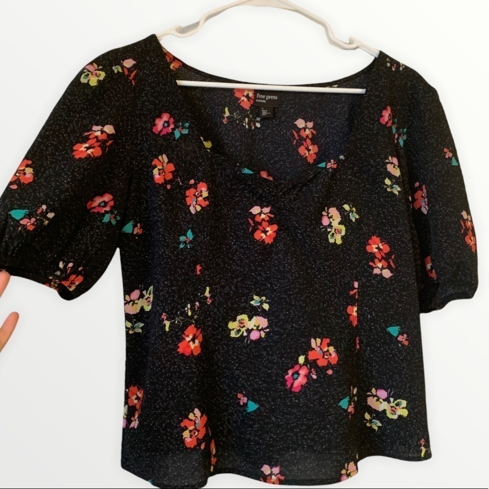 Free Press Floral Blouse Size L